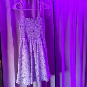 white dotted mini dress